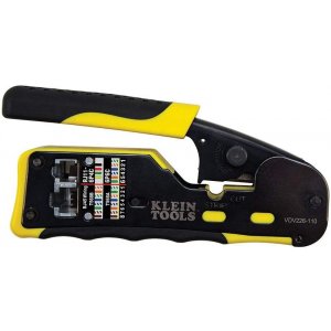 SEKURER Tools VDV226-110 Ratcheting Modular Data Cable Crimper / Wire Stripper / Wire Cutter for RJ11/RJ12 Standard, RJ45 Pass-Thru Connectors : Everything Else