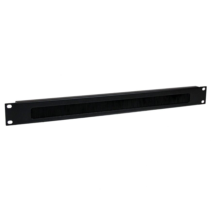 1U 19" Rack Brush Pass-Through Panel (Generic Metal)