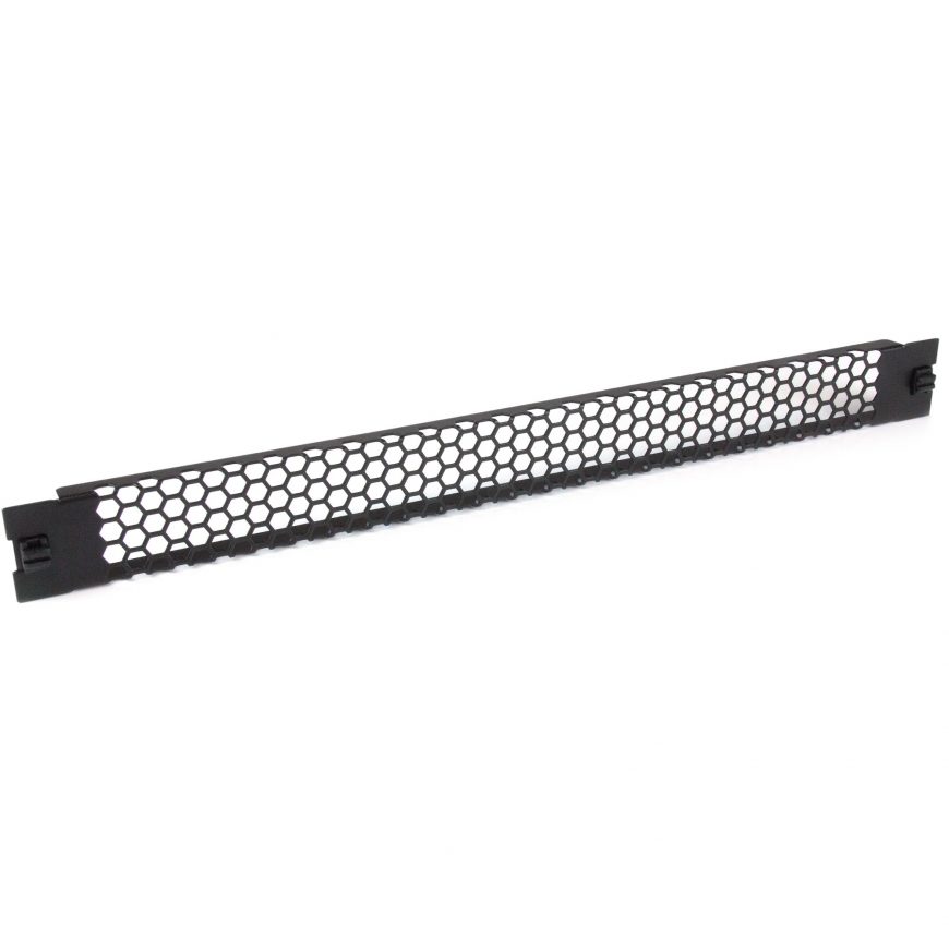 1U 19" Vented Rack Blanking Panel with Cage Nuts