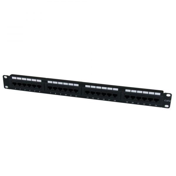 24-Port Cat6 RJ45 Modular Patch Panel 19" 1U (Generic)