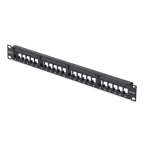 24-Port Unloaded Keystone Patch Panel 19" 1U Empty Frame