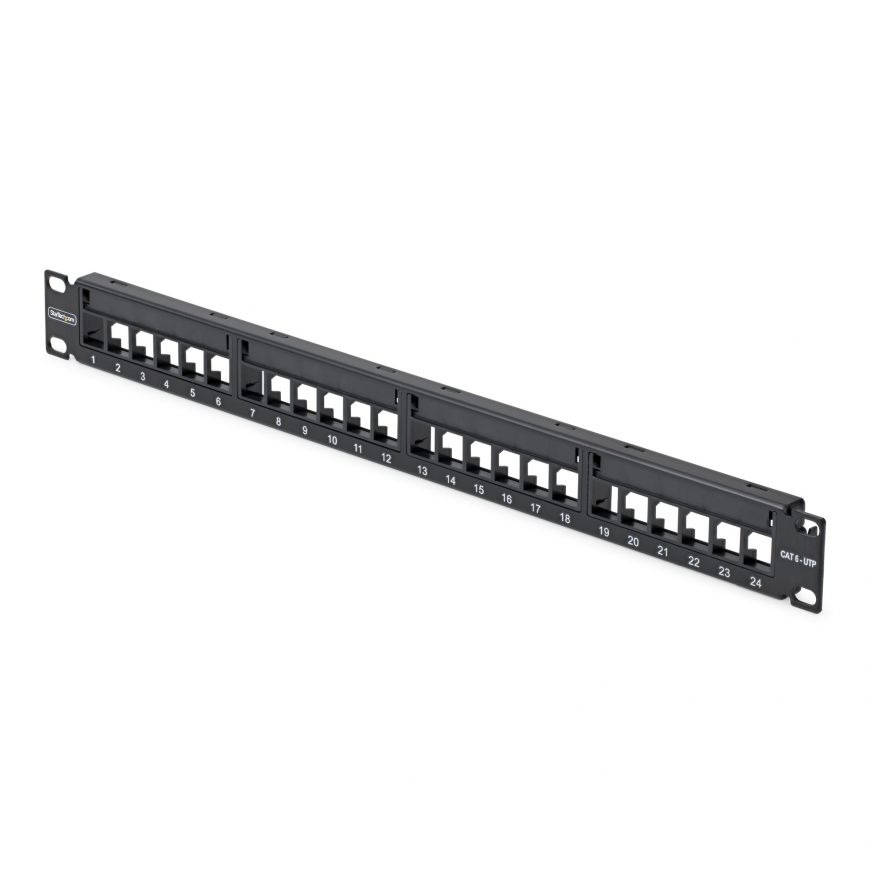 24-Port Unloaded Keystone Patch Panel 19" 1U Empty Frame