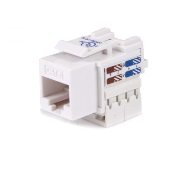 Cat6 UTP Punch-Down Keystone Jack (Compatible Cat5e/Cat6)