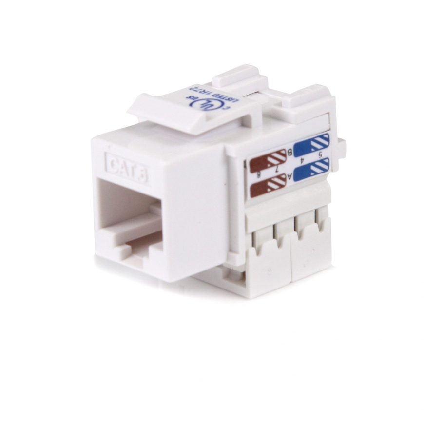 Cat6 UTP Punch-Down Keystone Jack (Compatible Cat5e/Cat6)