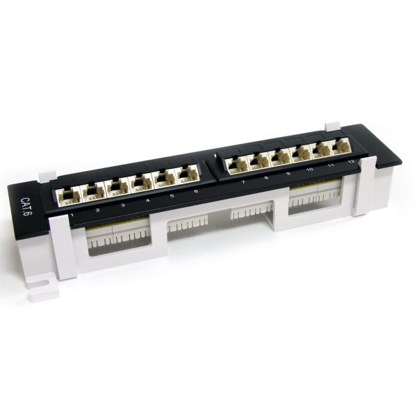 10" 12-Port Blank/Unloaded Keystone Patch Panel 1U with Support Bar