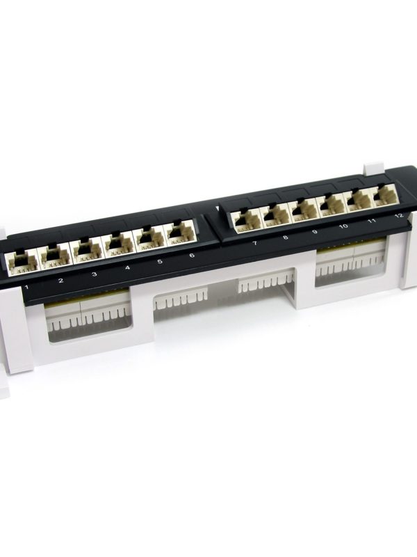 10" 12-Port Blank/Unloaded Keystone Patch Panel 1U with Support Bar