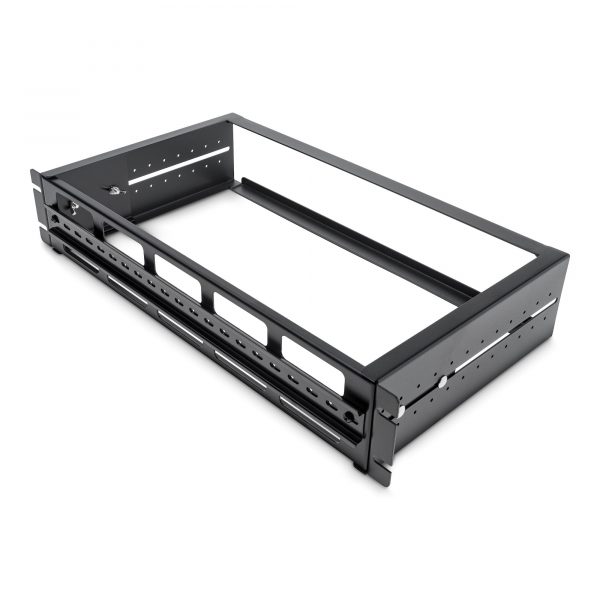 2U 19" Adjustable Rackmount DIN-Rail Bracket for 35mm Rail Devices