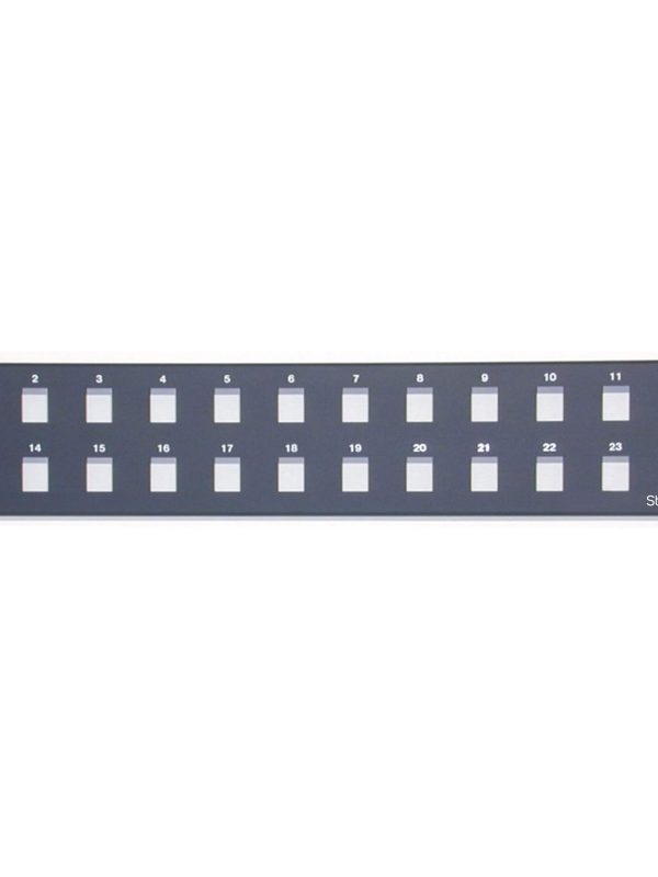 24-Port Unloaded Keystone Patch Panel 19" 1U with Rear Cable Management Bar (AMPCOM)