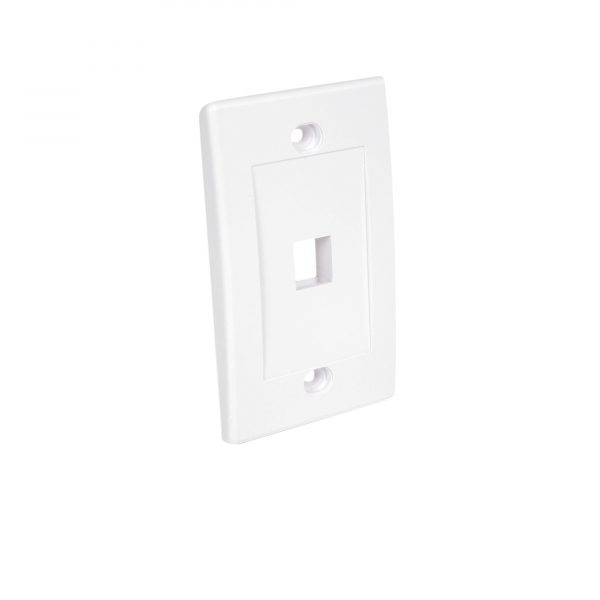 1-Port Cat6 RJ45 US-Style Wall Faceplate Female-to-Female (White)
