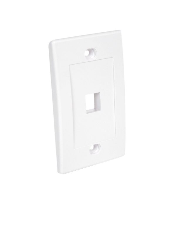 1-Port Cat6 RJ45 US-Style Wall Faceplate Female-to-Female (White)