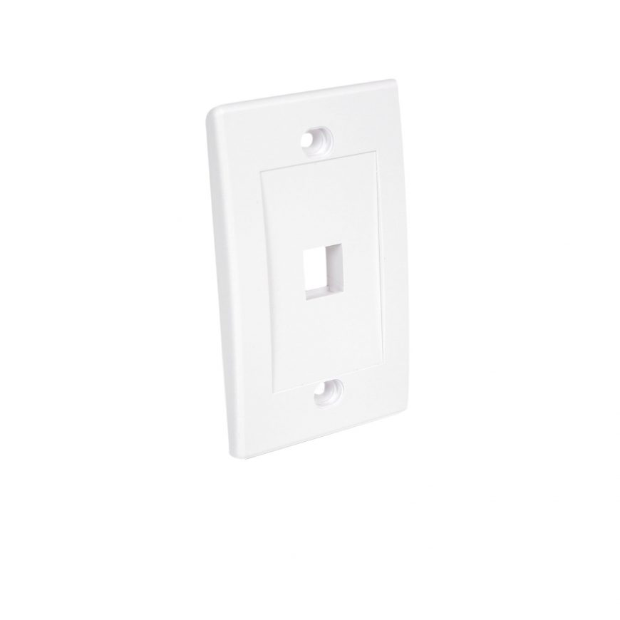 1-Port Cat6 RJ45 US-Style Wall Faceplate Female-to-Female (White)