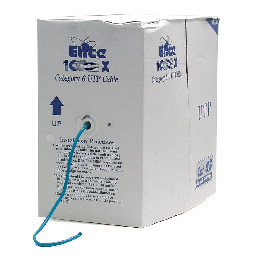 Cat6 UTP 305m / 1000ft Pull Box Blue Bulk Cable